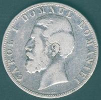 Románia 1880. 5L Ag I.Károly T:3 ph