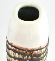 Janáky Viktor (1933-1999): Fatörzs padlóváza. Mázas kerámia, jelzett, apró kopásokkal, m: 60 cm