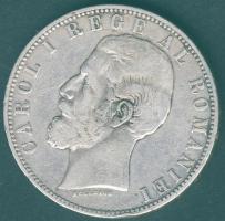Románia 1883B 5L Ag I.Károly T:3 ph