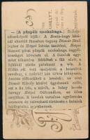 cca 1897 Diemár Emil portéja, aki II. éves joghallgató korában öngyilkosságot követett el. Keményhát...