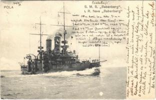 1907 SMS Babenberg az Osztrák-Magyar Haditengerészet Habsburg-osztályú pre-dreadnought csatahajója / K.u.K. Kriegsmarine Linienschiff / Austro-Hungarian Navy SMS Babenberg pre-dreadnought battleship (EK)
