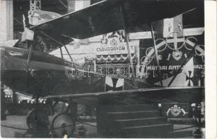 1917 Budapesti Hadirepülőgép Kiállítás. Lloyd repülőgép / Military aircraft from the Military Aviation Exhibition of Budapest, Lloyd + So. Stpl