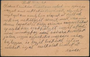 1917 Tábori posta levelezőlap / Field postcard "S.M.S. SZ(AMOS)"