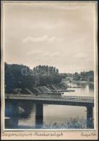 1941 A bajai Sugovicapart-Pandursziget részletének fotója, fotó kartonon, feliratozva, 23x17 cm