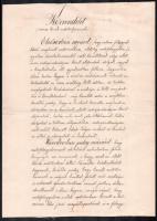 1901 gr. Esterházy Imre körrendelete összes erdőtisztjeinek, melyben negyedéves jelentési kötelezettséget írt elő. Kelt Rédén. Autográf aláírásával