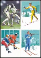 1987 A Magyar Filatélia Vállalat alkalmi képeslapjai a XXIV. nyári és a XV. téli olimpiára, összesen 30 db, használatlan