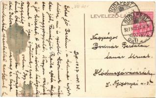 1927 Budapest VIII. Köztemető út 12/b. részlet (mai Fiumei út), Fa József üzlete és saját kiadása