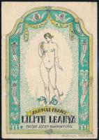 Kónya Zoltán (1891-?): Anatole France. Lilith leánya, könyv borítóterv (1919), vegyes technika, papír, jelzett, 17×12 cm / Zoltán Kónya (1891-?): Anatole France. Lilith' daughter. Book sleeve draft. Mixed technique on paper, signed, 17x12 cm.