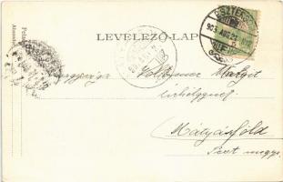 1905 Esztergom, Széchenyi tér, Központi kávéház, Vörös József üzlete