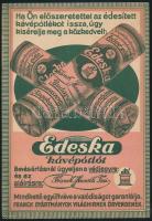 Edeska kávépotló, Franck Henrik és Fiai reklámnyomtatvány, Bp., Klösz-ny., 20x14 cm
