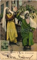 1906 Constantinople, Instanbul; Danseuses bohemiennes / Turkish folklore. TCV card (EK)