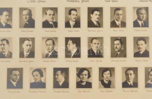 1935 A II. sz. Női Klinika orvosi kara, fotó kartonon, a hátoldalon pecséttel jelzett: Jeney Anka, 1...