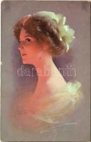1910 Lady art postcard s: Knoefel (EK)