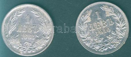 Bulgária 1882. 1L Ag + 1910. 1L Ag T:2/3,3