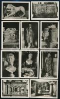 35 db fotó német kastélyokról, kastélybelsőkről, olasz bazilikáról, szobrokról stb., 1 db hiányzik, eredeti papírtokban, számozottak, feliratozottak, 5,5x8,5 cm és 9x7,3 cm közötti méretekben