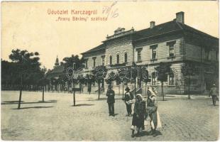 1913 Karcag, Arany Bárány szálloda. W.L. 1857.