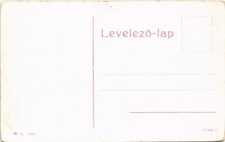 Karcag, Kossuth Lajos tér, artézi kút, lovaskocsik vizes hordókkal. W.L. 1855