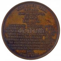 Franciaország 1836. "VIII. Károly" Br emlékérem. Szign.: Armand Auguste Caque (67g/51mm) T...