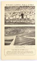 1953 London, Wembely Stadion, A magyar-angol 6:3-as meccs angol nyelvű programfüzete, az aranycsapat...