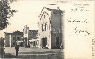 1907 Arad, pályaudvar, vasútállomás. Bloch H. kiadása / railway station