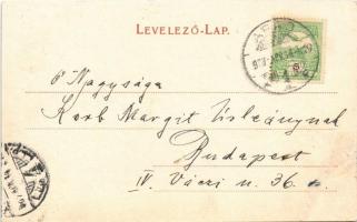 1907 Arad, pályaudvar, vasútállomás. Bloch H. kiadása / railway station