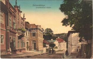 1910 Selmecbánya, Schemnitz, Banská Stiavnica; Erzsébet utca, üzlet. Joerges kiadása / street, shop (EK)