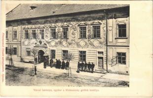 Eperjes, Presov; 67. sz. gyalogezred középső városi laktanyája, egykor a Klobusicky grófok kastélya. Divald / military barracks (formerly count castle)