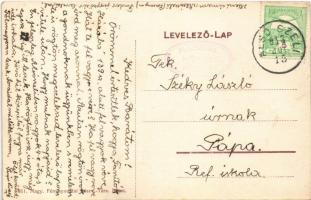 1913 Alsószeli, Dolné Saliby; Újsori részlet, utca, Kajos földbirtokos háza / street, villa