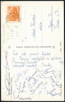 1969 A magyar labdarúgó válogatott tagjai által küldött képeslap a Magyarország-Írország mérkőzésről (2:1), rajta: Solymosi, Káposzta, Szűcs, Ihász, Farkas, Dunai II. Antal, Albert Flórián, Mészöly Kálmán, és mások aláírásaival