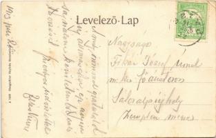 1913 Szímő, Zemné; Római katolikus templom és iskola, községház / church and school, town hall (EK)