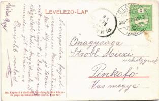 1908 Élesd, Alesd; Fő tér, Karbonar János, Sternberg Ignác, Novák Kálmán üzlete, fodrász. Sternberg ...