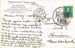 1938 Kassa, Kosice; bevonulás, Horthy Miklós és Purgly Magdolna / entry of the Hungarian troops, Hor...