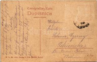 1909 Doboj, Totalansicht / general view, mosque, fortress, castle. W. L. Bp. 4921. (EB)