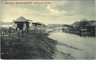 1912 Beregszász, Beregovo, Berehove; Vérke folyó részlet, híd. W.L. Bp. 6051. / Verke river, bridge