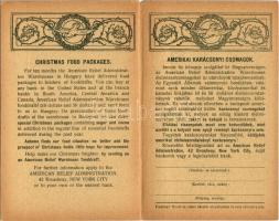 Amerikai segítő raktárak. Kinyitható képeslap a karácsonyi csomagokról / American Relief Administrat...