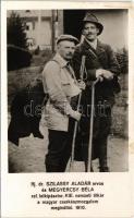 1910 Ifj. dr. Szilassy Aladár orvos és Megyercsy Béla ref. lelkipásztor, KIE nemzeti titkár a magyar cserkészmozgalom megindítói. KIE (Keresztény Ifjúsági Egyesület) könyvesbolt kiadása / Founders of Hungarian Scouting Movement (fl)
