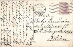 1922 Art Nouveau lady. Italian golden art postcard. Visto Rev. Stampa 2312. s: E. Colombo  (EK)