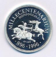 Csóka Zsuzsanna (1962-) 1996. "Millecentenárium Honfoglalás 896-1996" jelzett Ag emlékérem...
