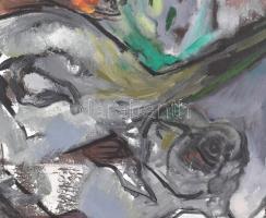 Krizbai Sándor (1949-): Elfajzott természet. Olaj, vászon. Jelezve jobbra fent: Krizbai 2014, hátold...