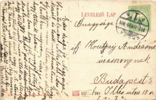 1912 Kassa, Kosice; A Bankói út autó közlekedése / road to Bankov, lady in automobile (EK)