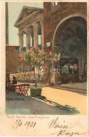 1901 Pola, Pula; Tempel des Augustus / temple. Künstlerpostkarte No. 2562. von Ottmar Zieher. litho s: Raoul Frank