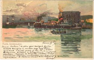 1899 (Vorläufer) Fiume, Rijeka; Seebehörde / Maritime Administration. Kuenstlerpostkarte No. 1134. von Ottmar Zieher litho s: Raoul Frank