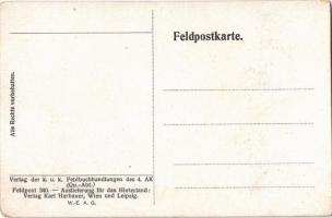 1917 A 4. hadsereg húsvéti üdvözlete / Ostergrüsse von der 4. Armee! Feldpostkarte / WWI K.u.k. East...