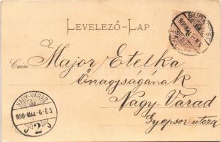 1900 Champagner Henriot & Cio, Hoflieferanten Reims. Gruss aus... / French champagne advertiseme...