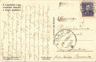 1937 Légoltalmi Liga propagandalapja és saját kiadása / Hungarian air defence propaganda s: Hollós E...