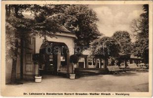 1929 Dresden, Weisser Hirsch, Dr. Lahmanns Sanatorium Kurort, Wandelgang / sanatorium (EK)