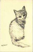 Cat art postcard s: Hetty Edelkoort