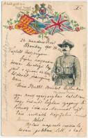 1900 A bold spirit in a loyal breast. Rhodesian Horse. Raphael Tuck & Sons Empire Postcard No. 263. Art Nouveau, floral, Emb. litho (ázott / wet damage)