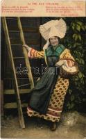 La vie aux champs / French folklore, lady in traditional costume (EK)