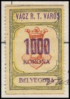 1924 10000K Vác városi illetékbélyeg, iraton
